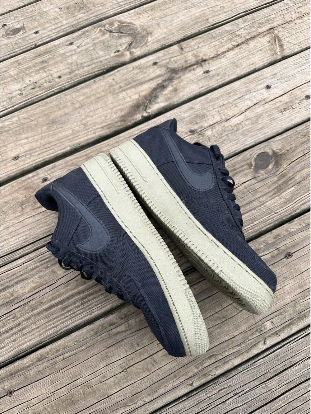 Nike Air Force 1 Low Sustainable Canvas Pack - Black Olive Size 12 FJ4160-001